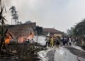 Dua Ruko di Lima Puluh Kota Ludes Terbakar, Api Diduga Berasal dari Penyimpanan BBM