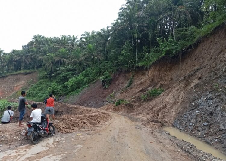 Ruas jalan provinsi Padang Koto Gadang-Matur di Labuah Sampik, Jorong Ngungun, Nagari Salareh Aia, Kecamatan Palembayan, Kabupaten Agam, Sumatera Barat, sudah bisa dilewati setelah putus total akibat longsor pada Minggu (18/10/2026) sore.