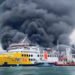 Video: Kapal KMP Batumandi Terbakar di Merak, Bus Asal Sumbar Terjebak