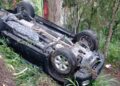 Sebuah Fortuner Masuk Jurang di Tanah Datar
